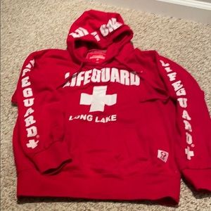 Red Lifeguard Sweatshirt. Size S